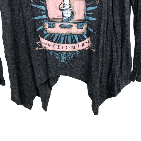 Fantastic Beasts Long Sleeved Shark Bite Tunic Top Blouse SZ L - Picture 4 of 9